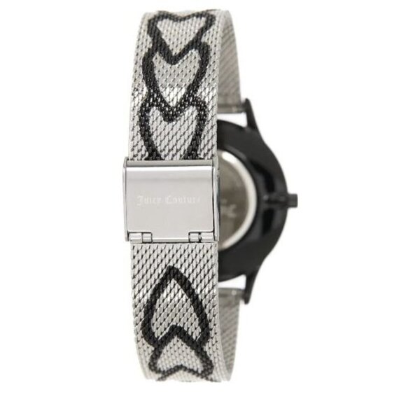 Juicy Couture Black Label Womens Pink Face Silver Tone Stainless Steel Watch New - Picture 2 of 8